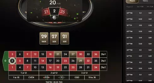 Roulette X screenshot 3 - betting interface and round history